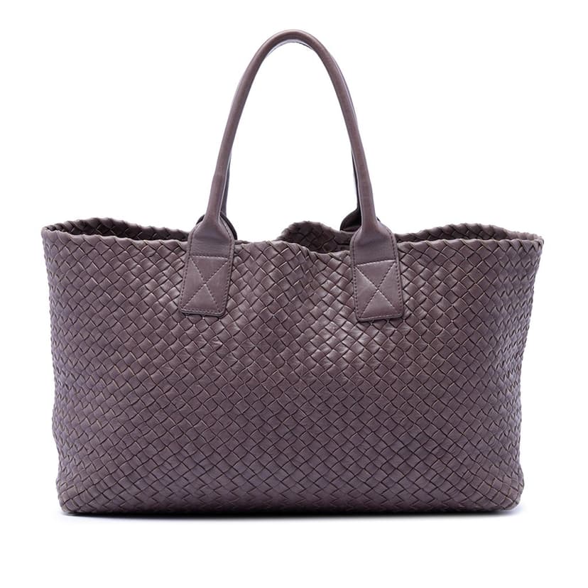 Bottega Veneta Limited Edition Medium Lambskin Intreccio Cabat Tote