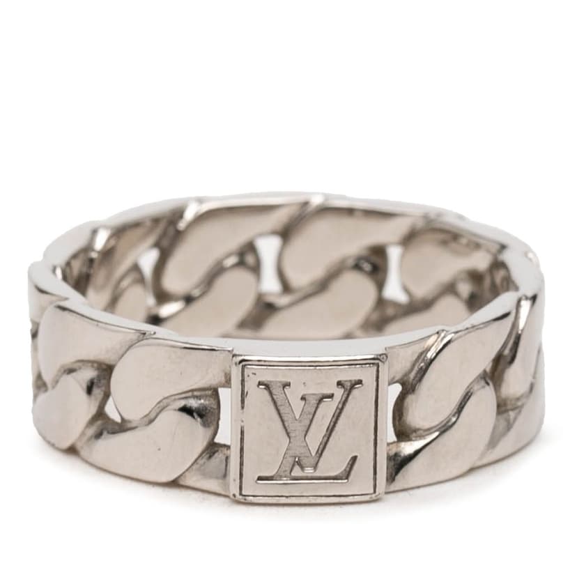 Louis Vuitton Brass Mosaic Chain Ring
