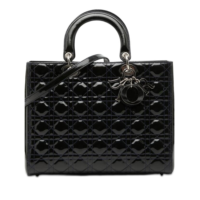 Dior Large Patent Cannage Lady Dior