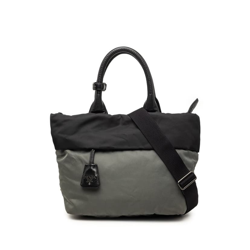 Prada Bicolor Tessuto Reversible Tote