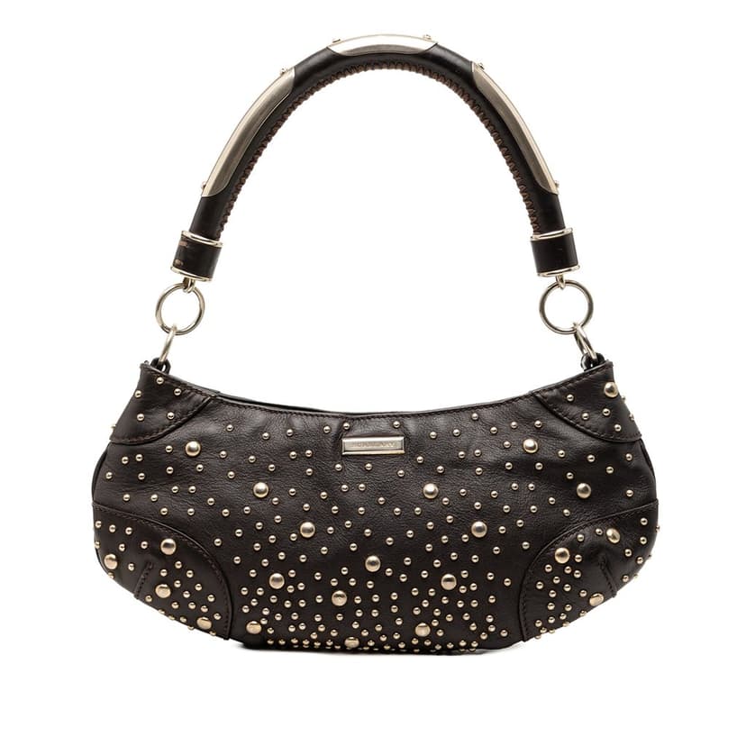 Burberry Studded Calfskin Cadet Satchel