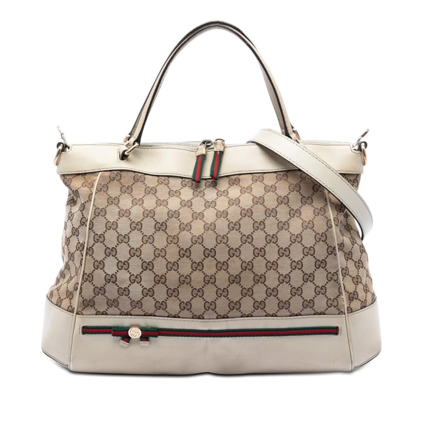 Gucci GG Canvas Web Mayfair Satchel