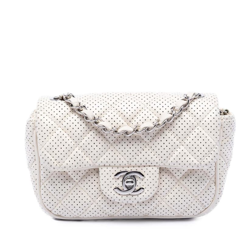 Chanel Mini Perforated Lambskin Punch Flap