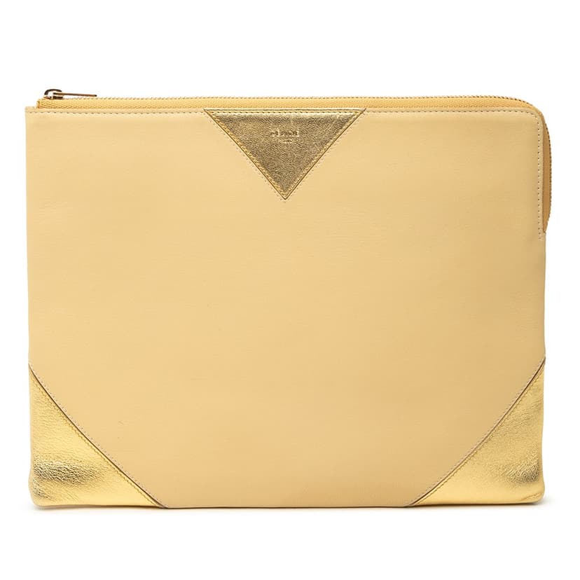 Celine Bicolor Lambskin Coeur Clutch