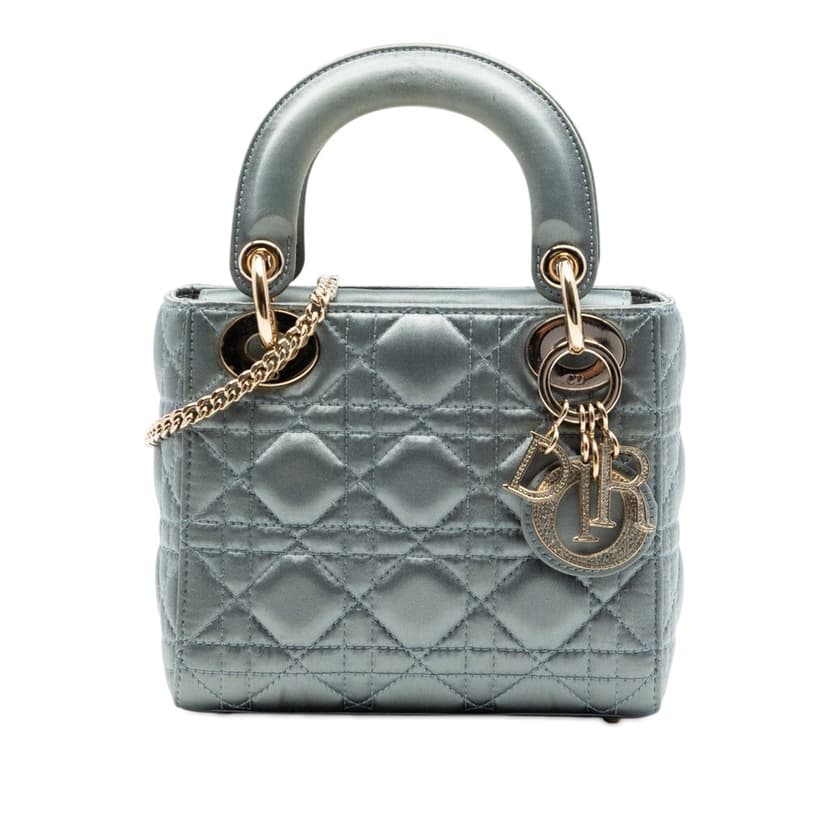 Dior Mini Satin Cannage Swarovski Crystal Lady Dior