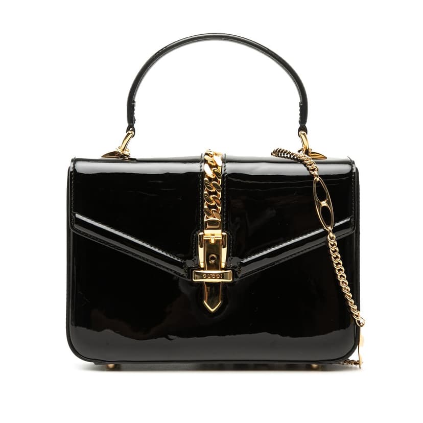 Gucci Mini Patent Sylvie 1969 Top Handle Bag