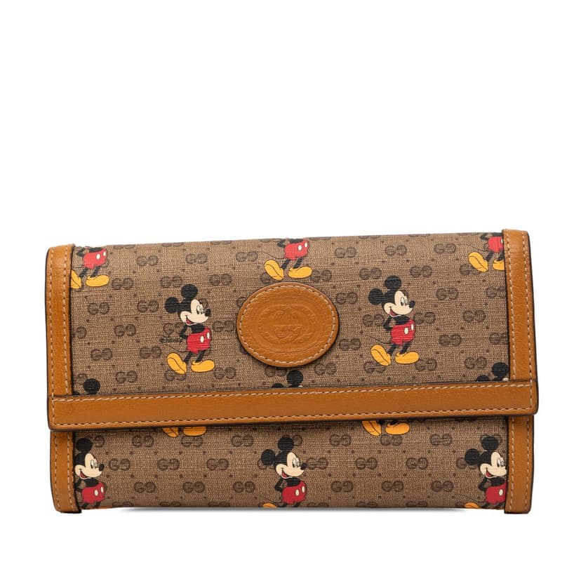Gucci Disney Micro GG Supreme Mickey Mouse Continental Wallet
