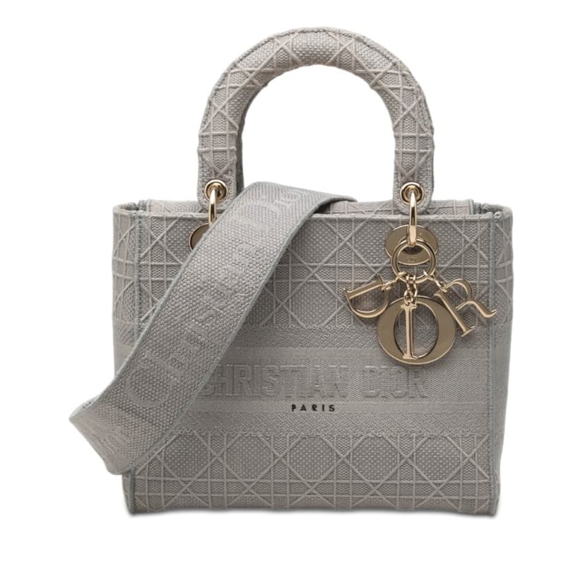 Dior Medium Canvas Cannage Lady D Lite