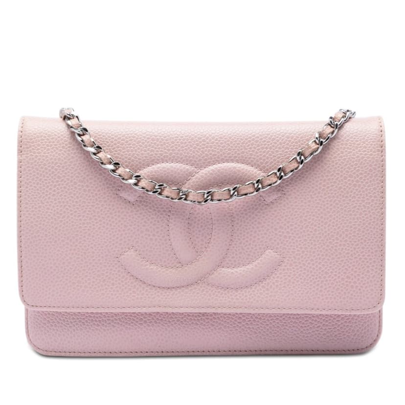 Chanel CC Caviar Wallet On Chain