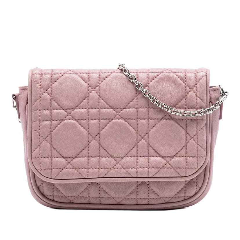 Dior Mini Lambskin Cannage Lady Dior Chain Crossbody