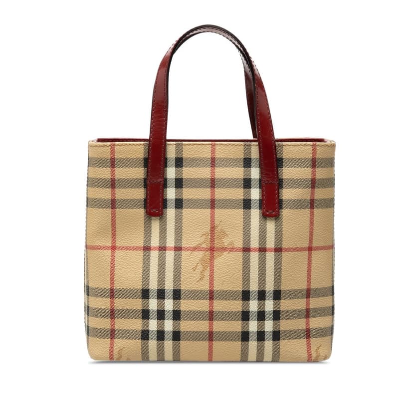 Burberry Haymarket Check Coated Canvas Handbag