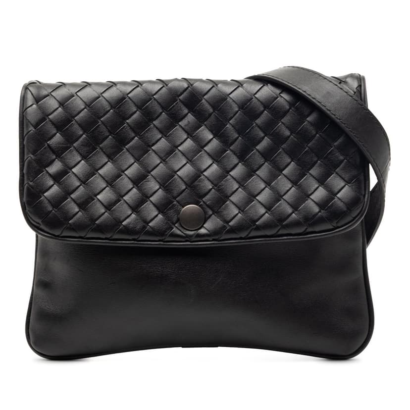 Bottega Veneta Intrecciato Trimmed Nappa Crossbody