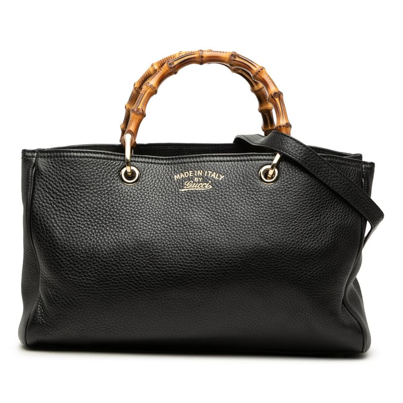 Gucci Medium Calfskin Bamboo Shopper Satchel