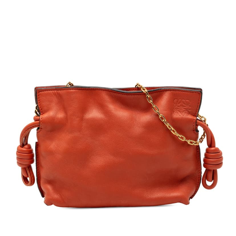 LOEWE Nano Leather Flamenco Knot Chain Crossbody