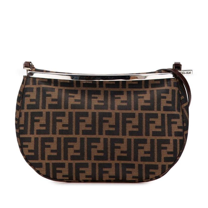 Fendi Zucca Canvas Shoulder Bag