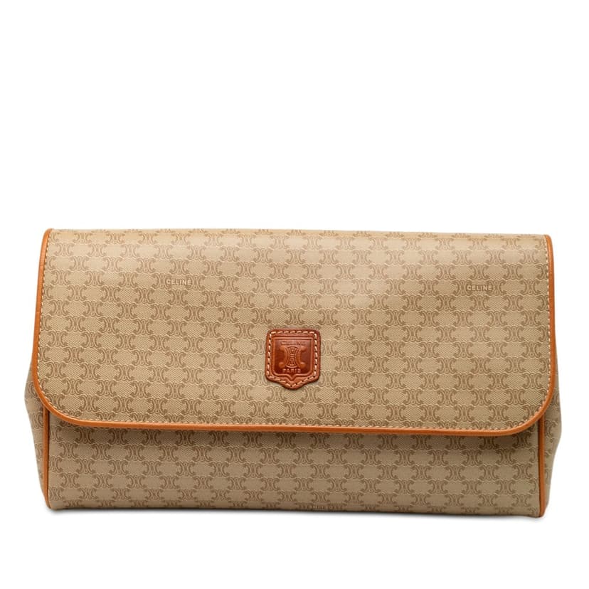 Celine Macadam Coated Canvas Clutch
