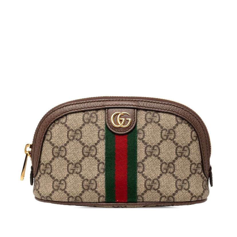 Gucci Medium GG Supreme Web Ophidia Cosmetic Case