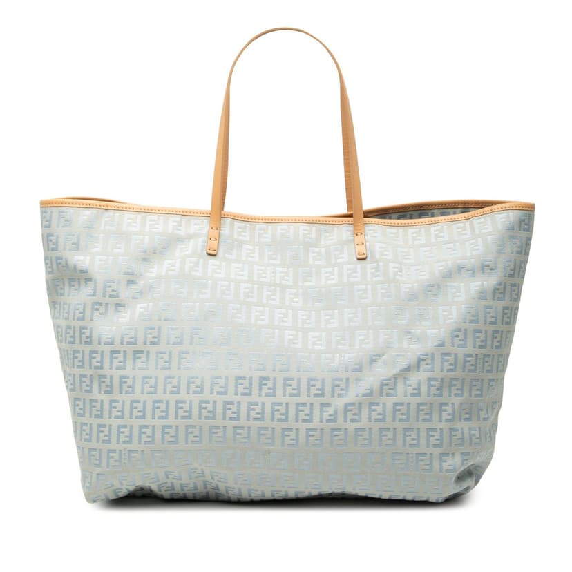 Fendi Large Zucchino Canvas Roll Tote