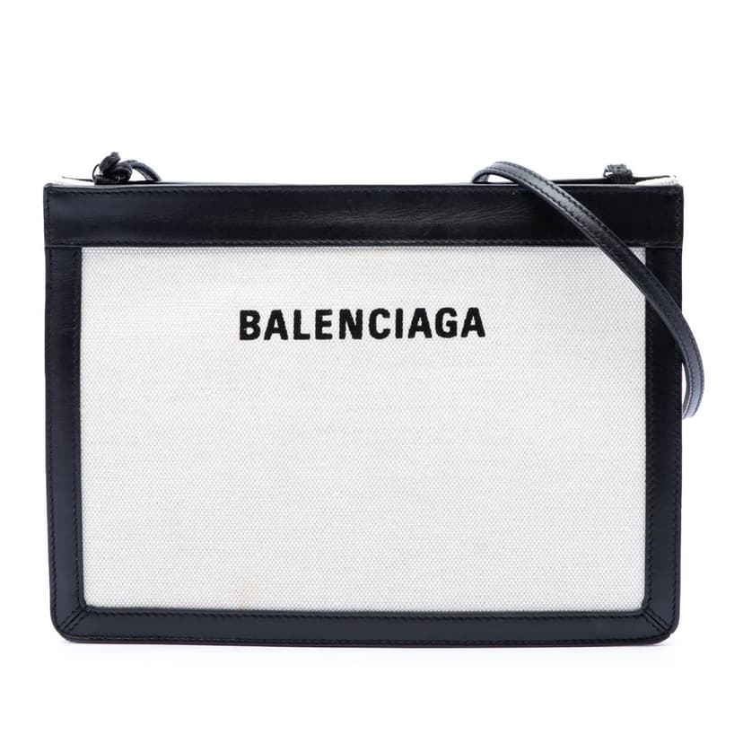 Balenciaga Canvas Navy Pochette Crossbody