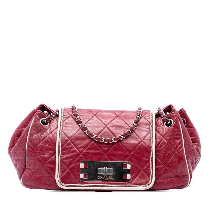 Chanel Quilted Aged Calfskin Reissue 2.55 East West Accordion Flap