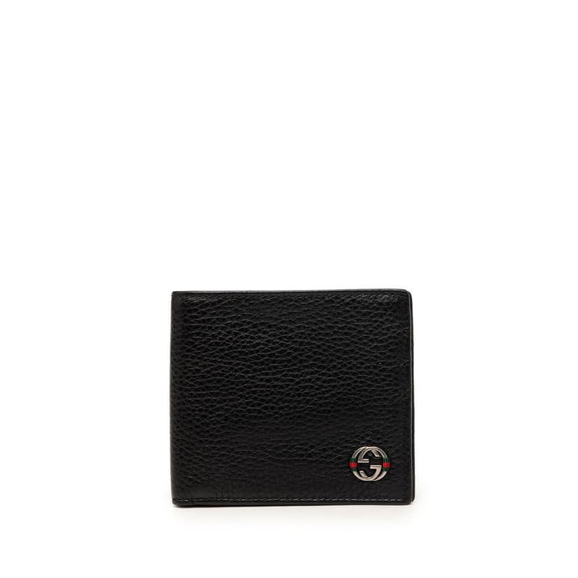 Gucci Calfskin Web Interlocking G Bifold Wallet