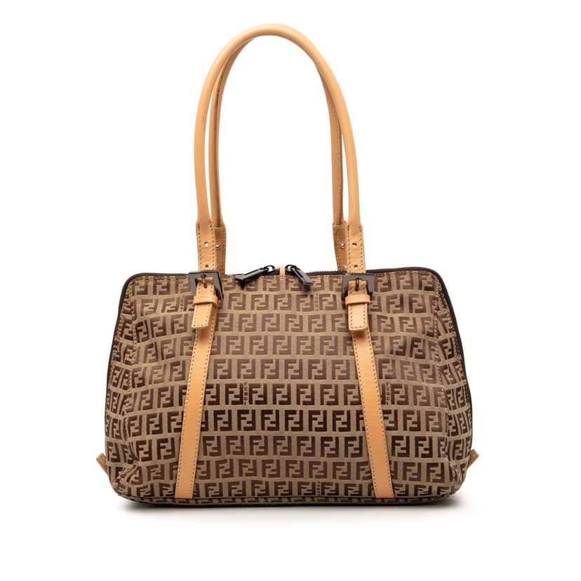 Fendi Zucchino Canvas Shoulder Bag