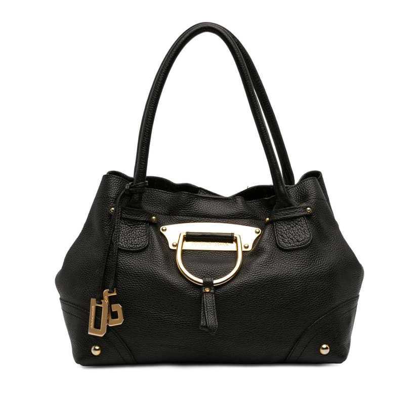 Dolce & Gabbana Pebbled Leather D Ring Tote