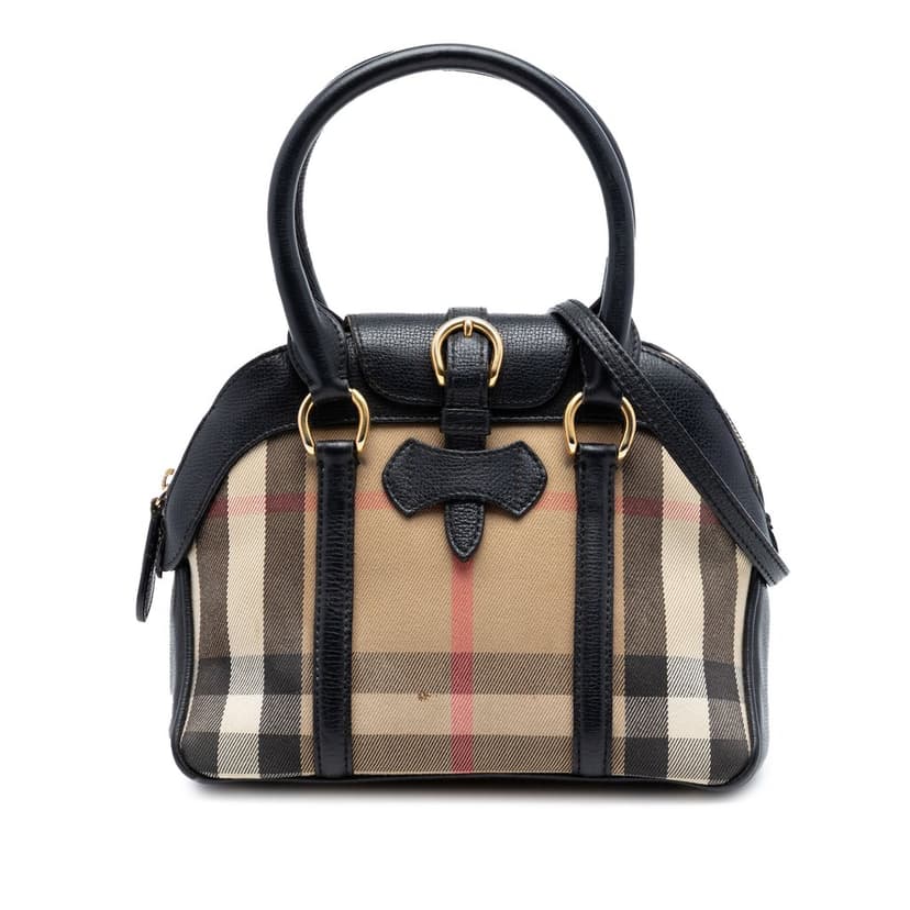 Burberry Small House Check Canvas Milverton Satchel