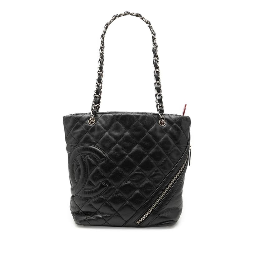 Chanel Small Quilted Aged Calfskin Cotton Club Tote