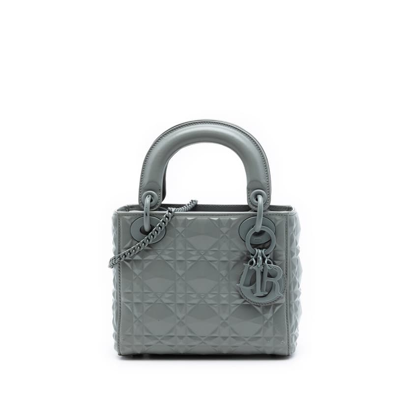 Dior Mini Ultra Matte Calfskin Diamond Cannage Lady Dior