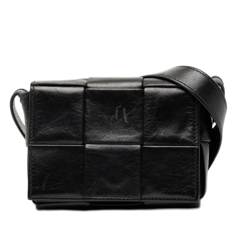 Bottega Veneta Candy Paper Calfskin Intrecciato Cassette Crossbody