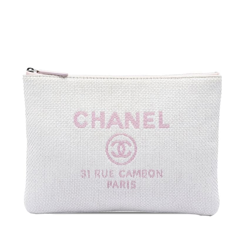 Chanel Medium Raffia Deauville O Case Clutch