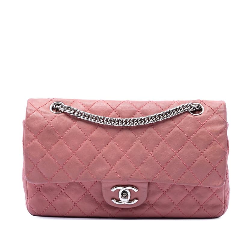 Chanel Medium Classic Washed Lambskin Bijoux Chain Double Flap