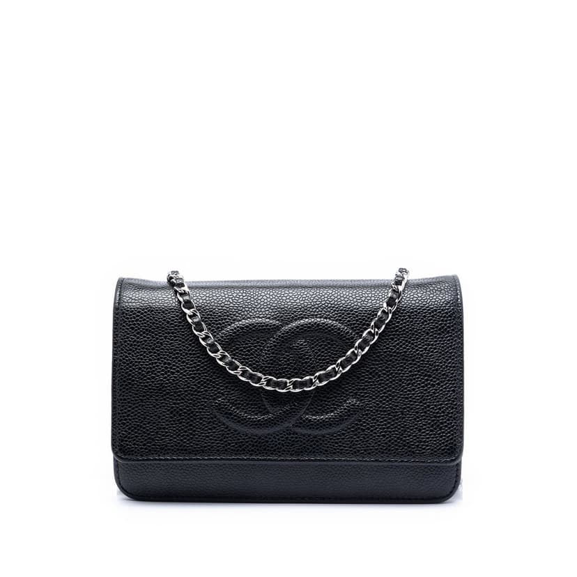 Chanel CC Caviar Wallet On Chain