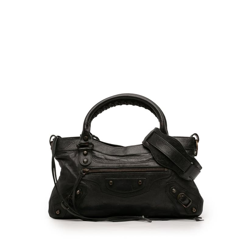 Balenciaga Lambskin Motocross Classic First Satchel