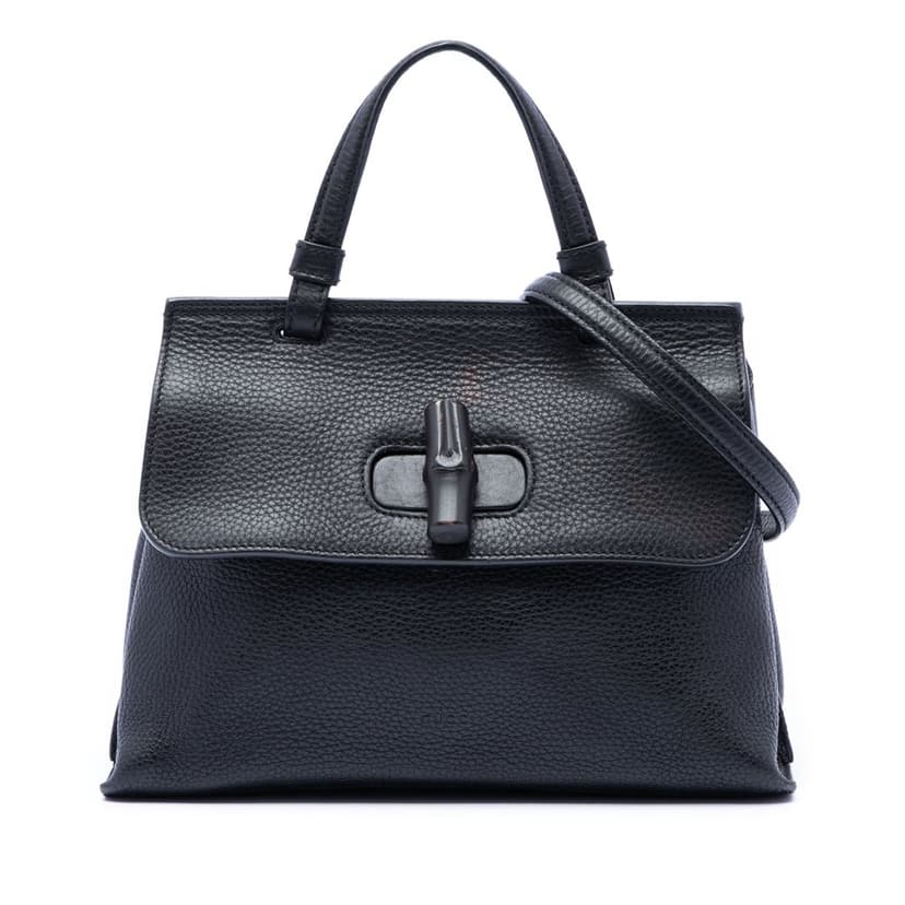 Gucci Small Leather Bamboo Daily Satchel