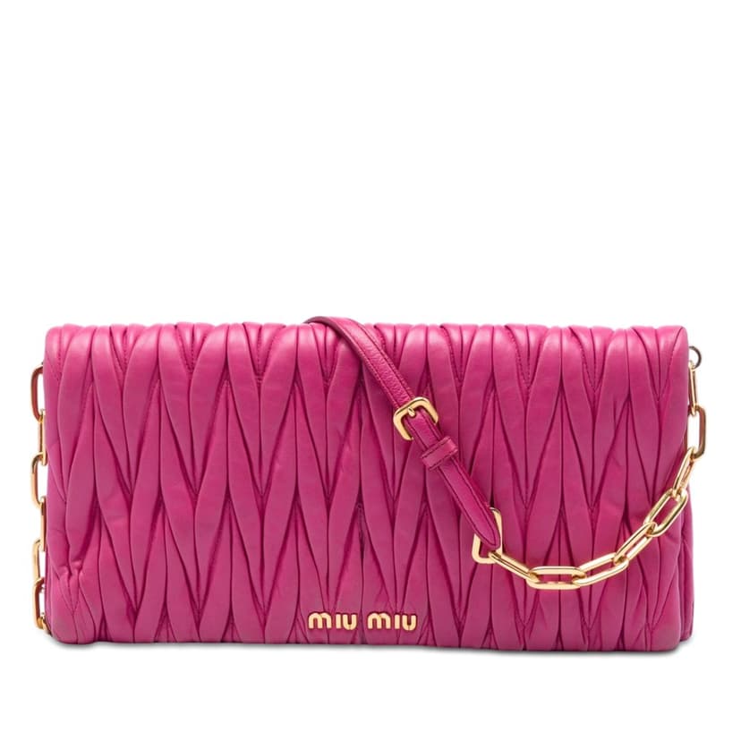 Miu Miu Matelasse Nappa Chain Shoulder Bag