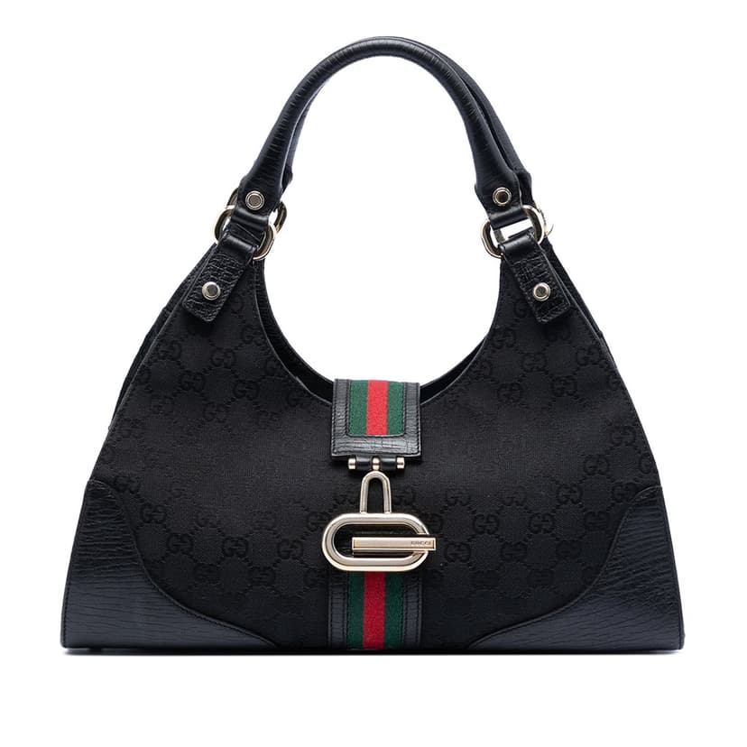 Gucci GG Canvas Web Junco Shoulder Bag