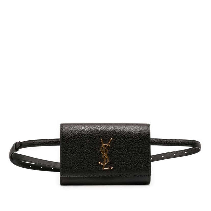Saint Laurent Grain de Poudre Leather Kate Belt Bag