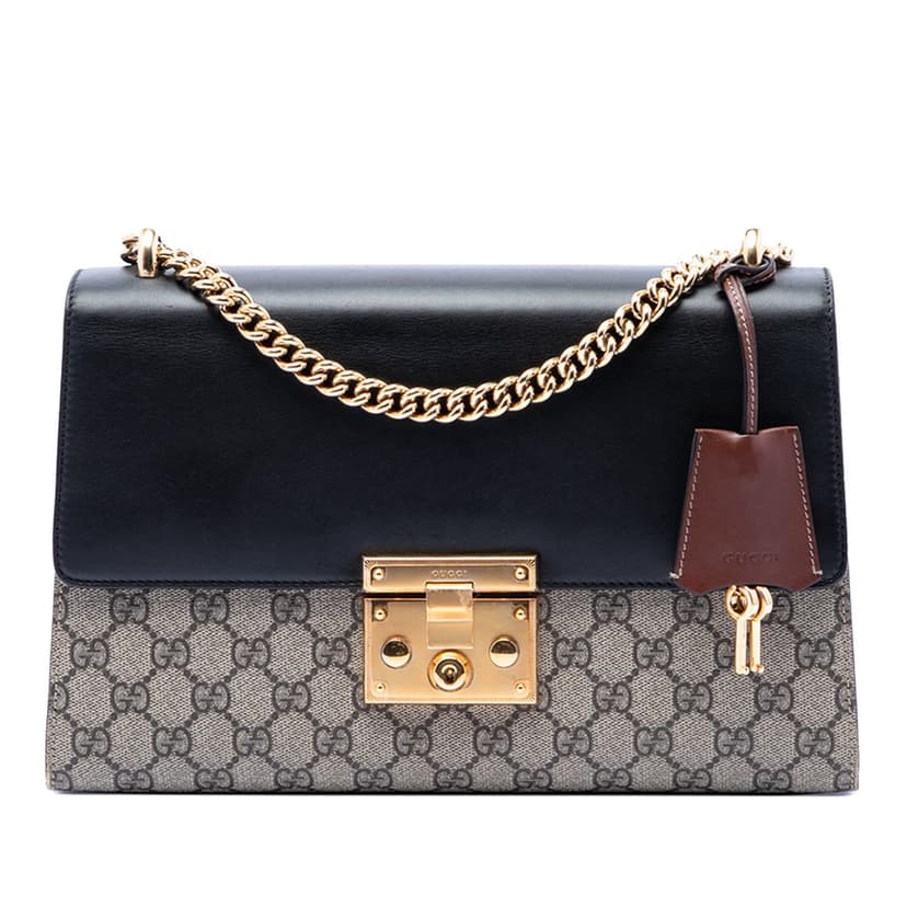 Gucci Medium GG Supreme Padlock Shoulder Bag