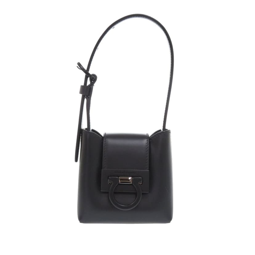 Salvatore Ferragamo Leather Gancini Trifoglio Handbag