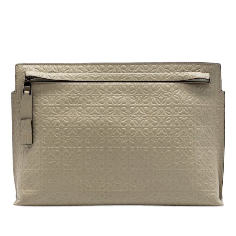 Loewe حقيبة يد جلدية منقوشة بنمط حرف T