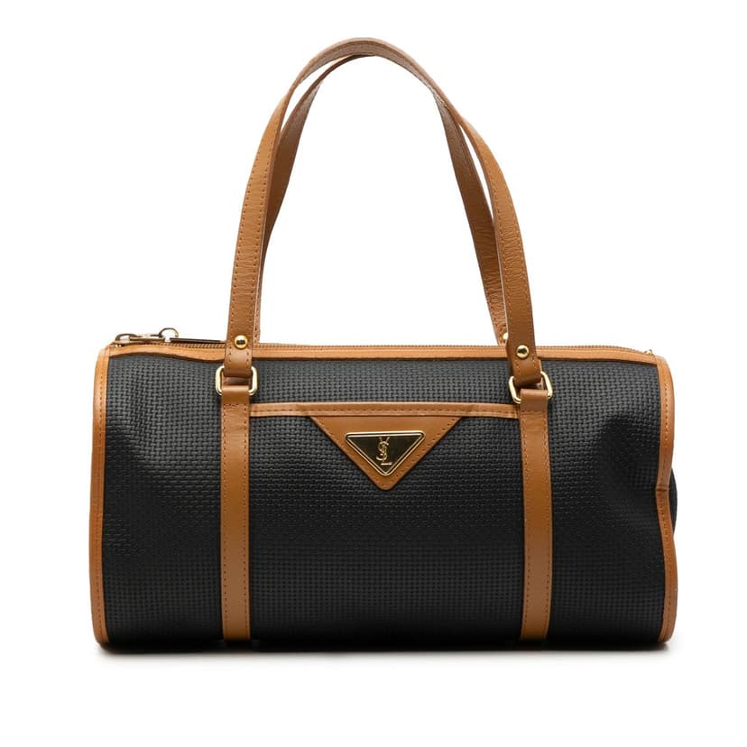 Saint Laurent Weave Canvas Boston Bag
