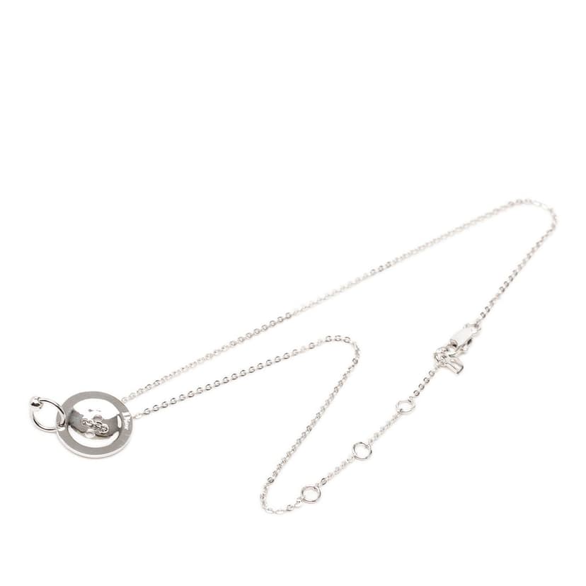 Dior Brass Button Pendant Necklace