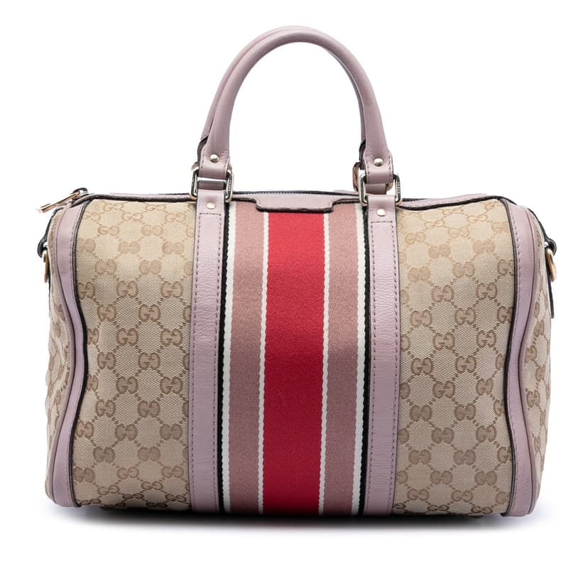 Gucci Medium GG Canvas Web Joy Boston Bag