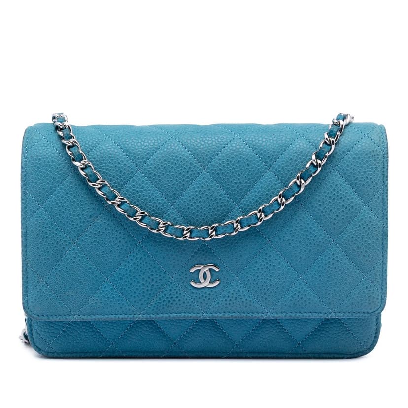 Chanel CC Quilted Caviar Wallet on Chain