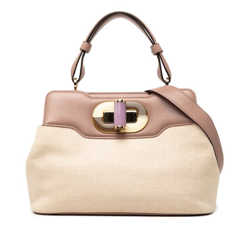 Bvlgari Canvas Isabella Rossellini Satchel