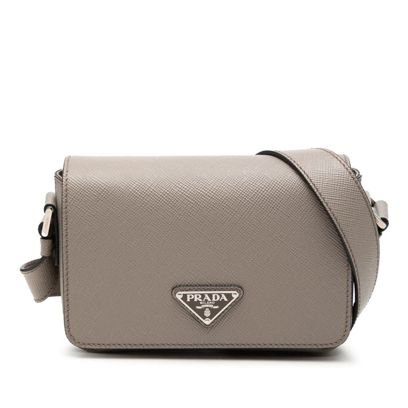 Prada حقيبة كروسبودي من جلد سافيانو