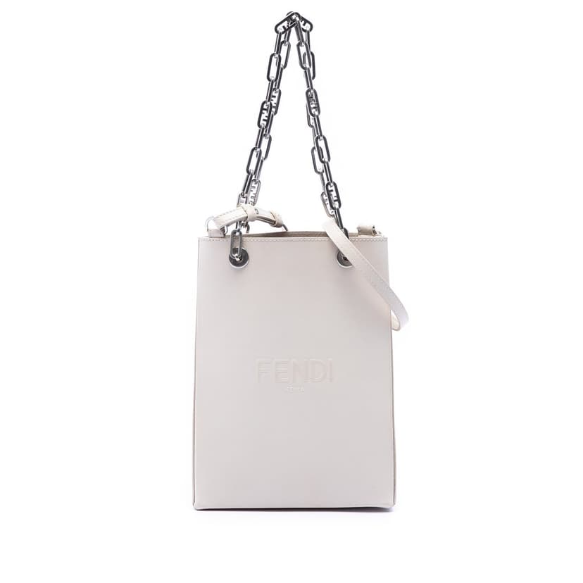 Fendi Small Leather Shopping Tote