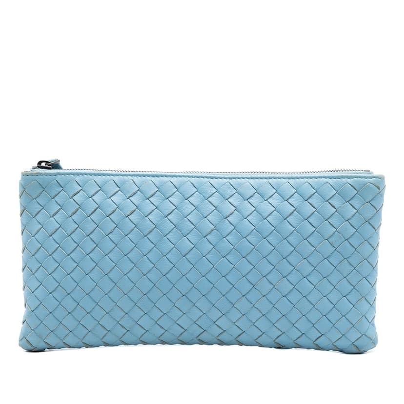 Bottega Veneta Small Nappa Intrecciato Zip Pouch